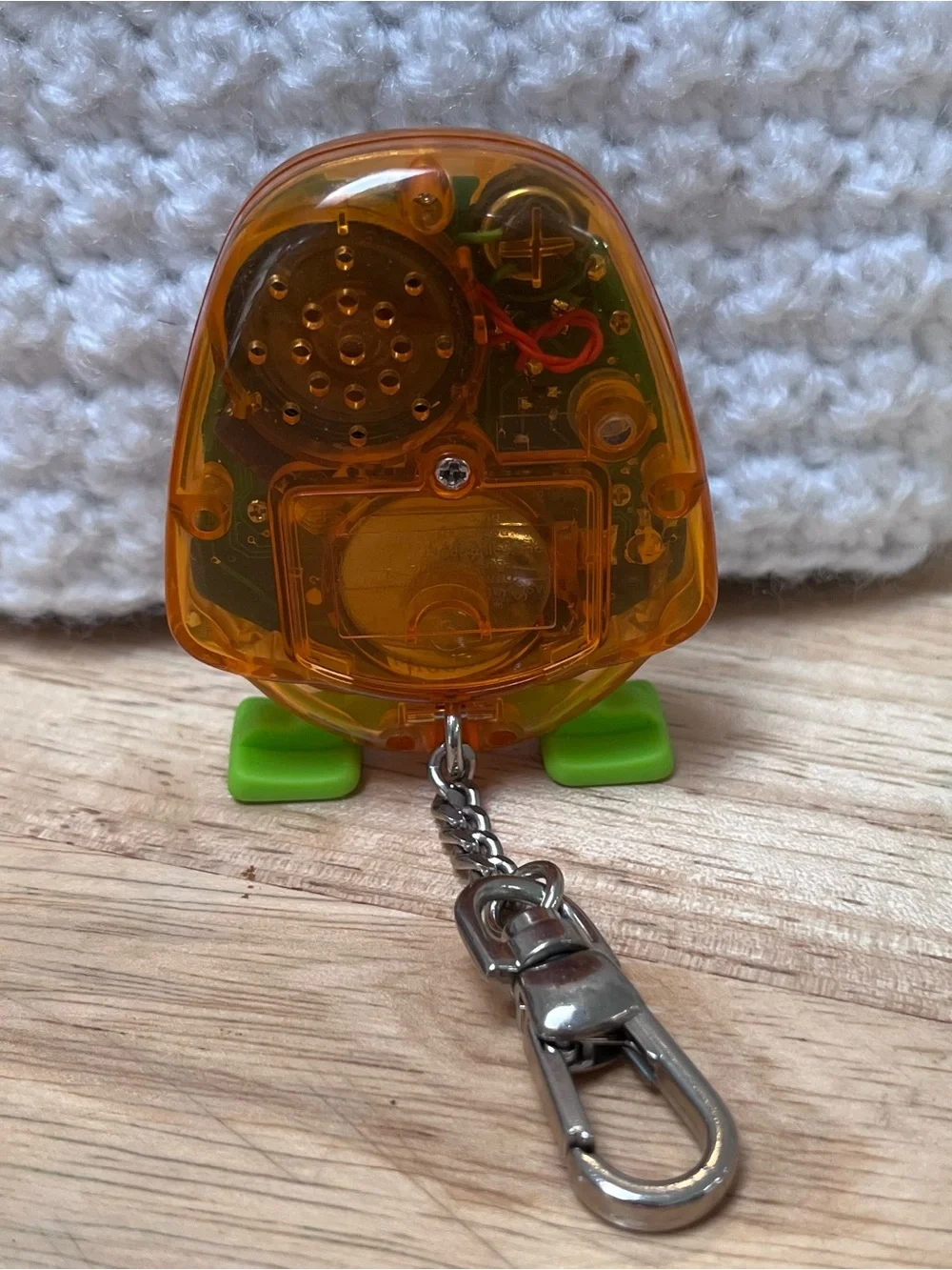 Giga Pets Farm Virtual Pet vintage c1997 translucent orange WORKS